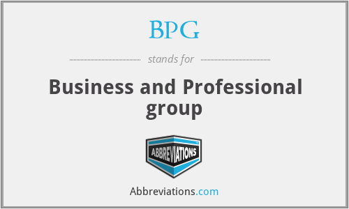 BPG - Business and Professional group