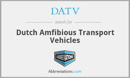 DATV - Dutch Amfibious Transport Vehicles