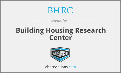 BHRC - Building Housing Research Center