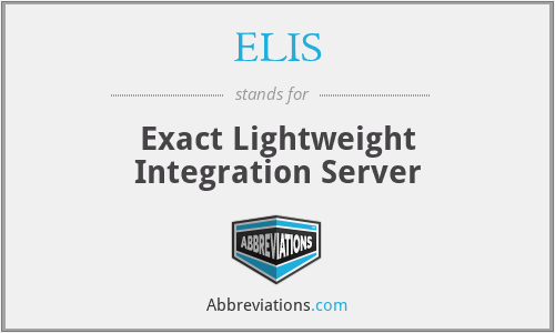 ELIS - Exact Lightweight Integration Server