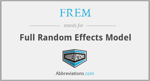 FREM - Full Random Effects Model