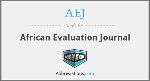 AEJ - African Evaluation Journal