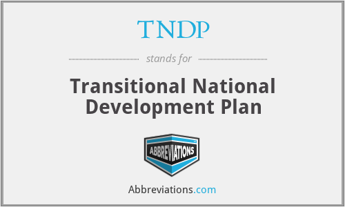 TNDP - Transitional National Development Plan