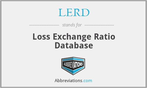 LERD - Loss Exchange Ratio Database