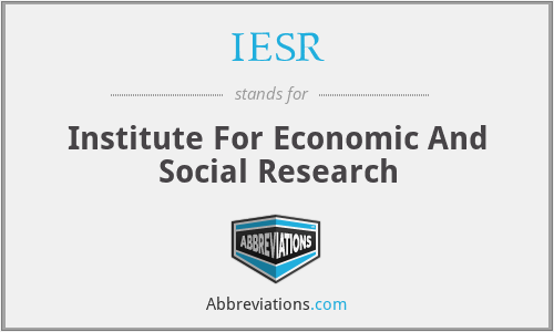 IESR - Institute For Economic And Social Research