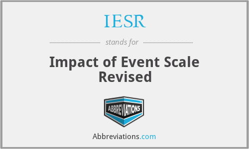 IESR - Impact of Event Scale Revised