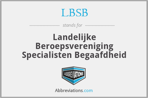 LBSB - Landelijke Beroepsvereniging Specialisten Begaafdheid