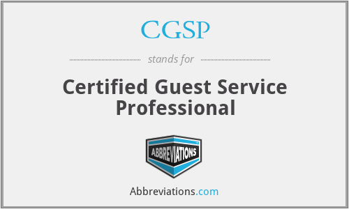 CGSP - Certified Guest Service Professional