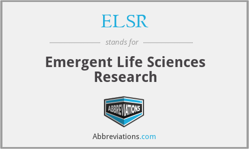 ELSR - Emergent Life Sciences Research