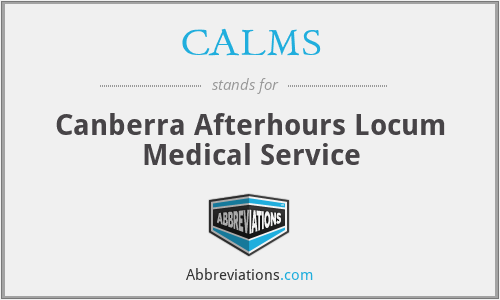 CALMS - Canberra Afterhours Locum Medical Service