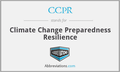 CCPR - Climate Change Preparedness Resilience