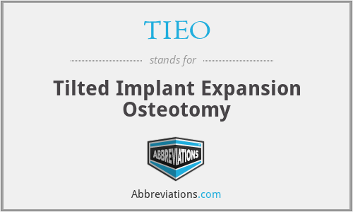 TIEO - Tilted Implant Expansion Osteotomy