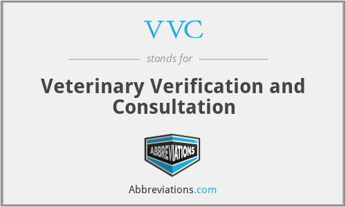 VVC - Veterinary Verification and Consultation