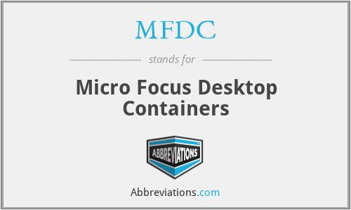 MFDC - Micro Focus Desktop Containers