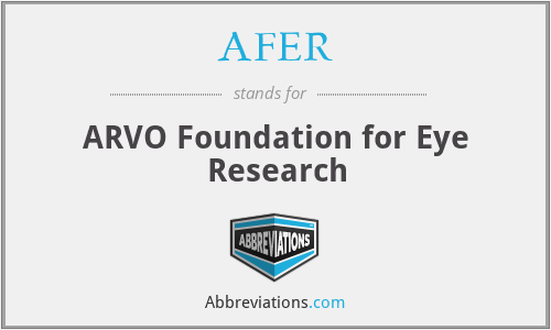 AFER - ARVO Foundation for Eye Research