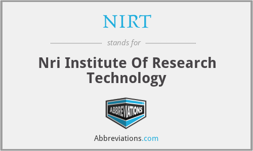 NIRT - Nri Institute Of Research Technology