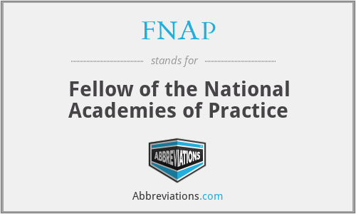 FNAP - Fellow of the National Academies of Practice