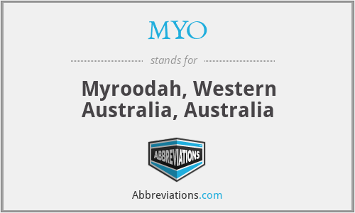 MYO - Myroodah, Western Australia, Australia
