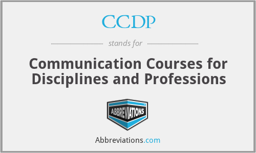 CCDP - Communication Courses for Disciplines and Professions