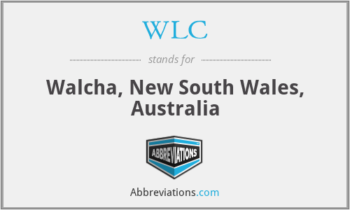 WLC - Walcha, New South Wales, Australia