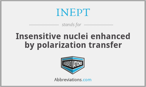 INEPT - Insensitive nuclei enhanced by polarization transfer
