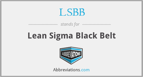 LSBB - Lean Sigma Black Belt
