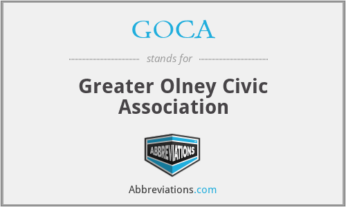 GOCA - Greater Olney Civic Association