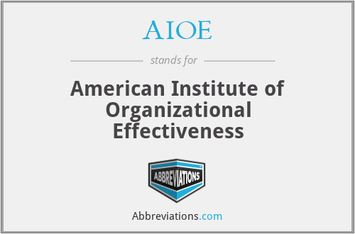 AIOE - American Institute of Organizational Effectiveness