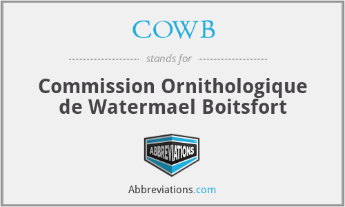 COWB - Commission Ornithologique de Watermael Boitsfort
