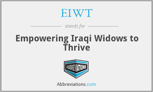 EIWT - Empowering Iraqi Widows to Thrive