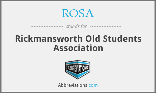 ROSA - Rickmansworth Old Students Association