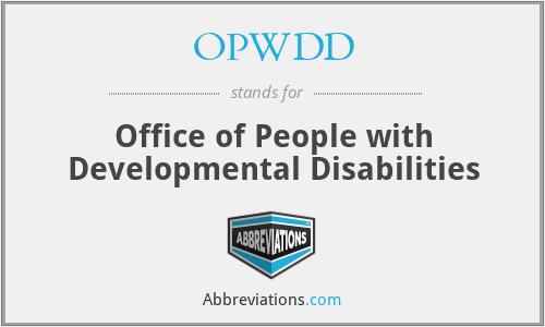 OPWDD - Office of People with Developmental Disabilities