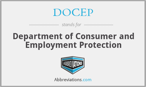 DOCEP - Department of Consumer and Employment Protection
