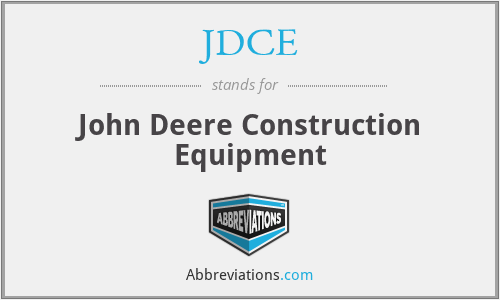 JDCE - John Deere Construction Equipment