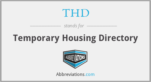 THD - Temporary Housing Directory