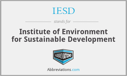 IESD - Institute of Environment for Sustainable Development