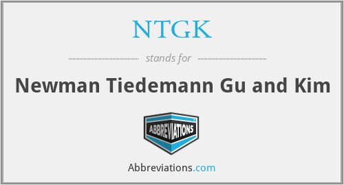 NTGK - Newman Tiedemann Gu and Kim