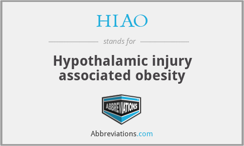 HIAO - Hypothalamic injury associated obesity