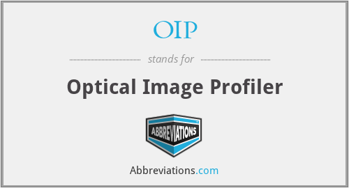 OIP - Optical Image Profiler