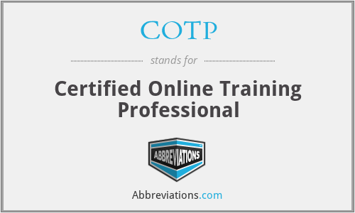 COTP - Certified Online Training Professional