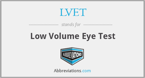 LVET - Low Volume Eye Test