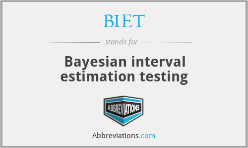 BIET - Bayesian interval estimation testing
