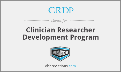 CRDP - Clinician Researcher Development Program