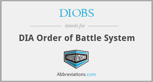 DIOBS - DIA Order of Battle System