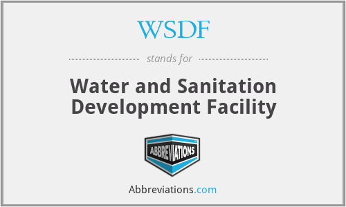 WSDF - Water and Sanitation Development Facility