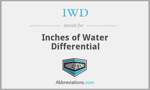 IWD - Inches of Water Differential
