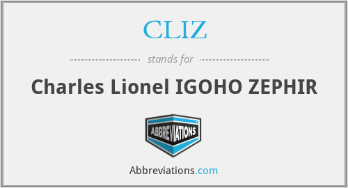 CLIZ - Charles Lionel IGOHO ZEPHIR