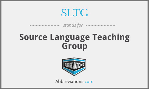 SLTG - Source Language Teaching Group