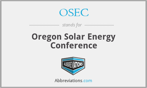 OSEC - Oregon Solar Energy Conference