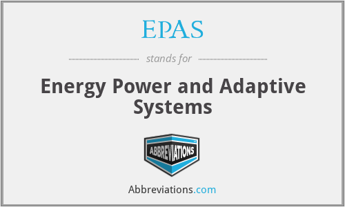 EPAS - Energy Power and Adaptive Systems